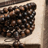 Agarwood Bracelet Chain of 108 Beads 7mm-8mm | Natural Agarwood | Agarwood Sinks With Vortex Veins | Necklace of 108 beads